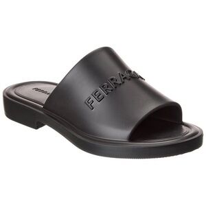 Salvatore Ferragamo Black Slide Sandals